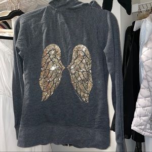 Grey Victoria’s Secret zip up sequin jacket